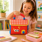 Kids Cartoon Lunch Bag with Padded Handle and Zipper Closure