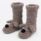 Fuzzy Dog Slipper Socks with 3D Ears US 5-10.5