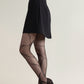 2pcs Women's Sheer Pantyhose with Abstract Leaf Line Pattern