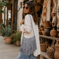 Fringe Crossbody Bag Black Suede Look Boho Shoulder Purse with Braided Strap