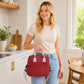 Insulated Lunch Tote Bag with Front Pocket and Adjustable Shoulder Strap