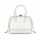 Clear PVC Mini Satchel Bag with Zipper Top and Detachable Chain Strap