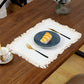 4 Piece Cotton Linen Fringe Placemats Farmhouse Table Mats Washable Heat Resistant Dining Mats