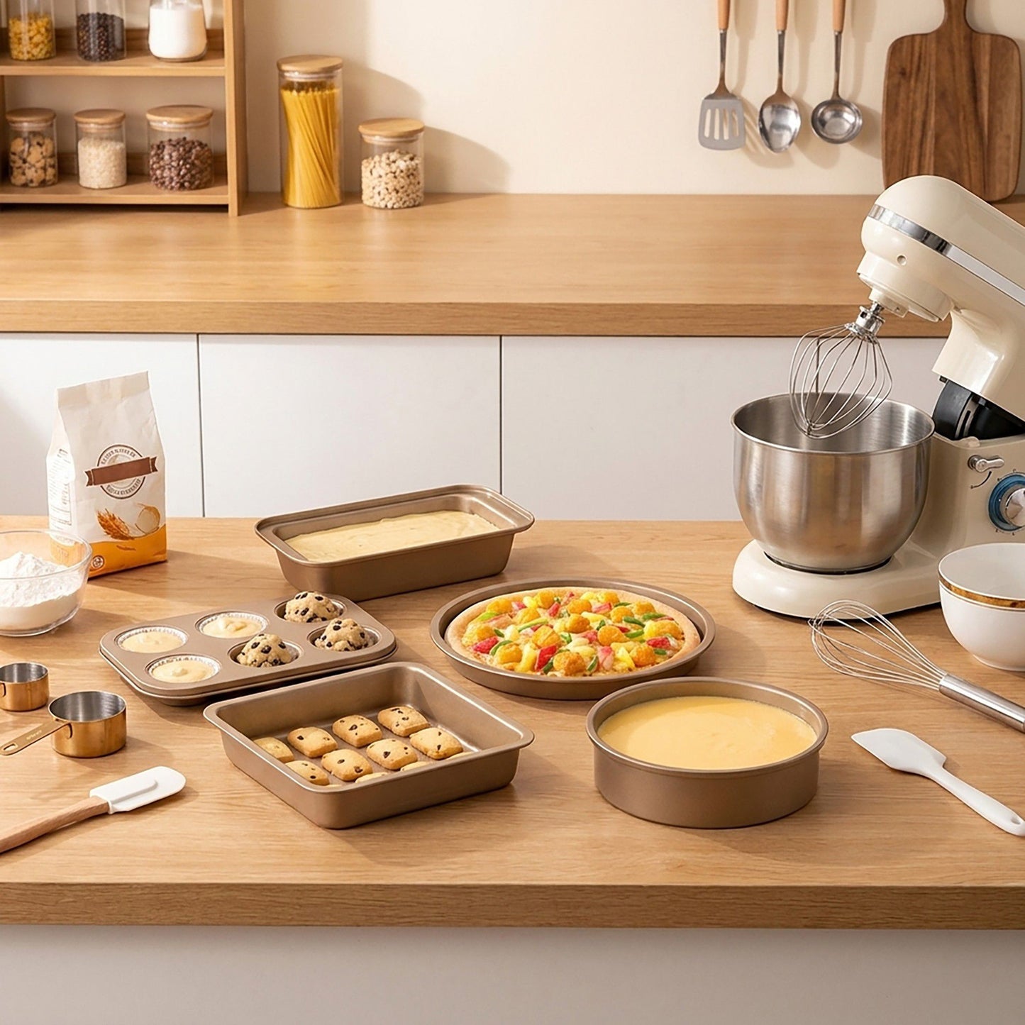 5-Piece Bakeware Set - Non-Stick Essential Baking Pans