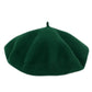 Women's Wool French Beret Hats Solid Color Classic Beanie Fall Winter Cap