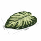 Tufted Floor Mat with Tropical Leaf Pattern Non Slip Backing Soft Plush Decorative Indoor Entryway Bathroom Rug