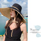 Women's Reversible Wide - Brim Sun Hat with Adjustable Chin Strap