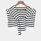 Striped Knit Shoulder Sweater Accessory with Soft Lightweight Fabric 33.5x9.8 inches