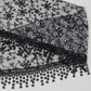 Lightweight Lace Floral Head Scarf Fringe Triangular Shawl