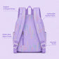 Quilted Backpack with Embroidered Pattern and Multiple Pockets