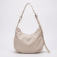 Soft Hobo Shoulder Bag with Adjustable Strap and Zip Closure