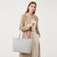 Crocodile Embossed Tote Bag Large Shoulder Handbag with Zipper Closure