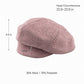 Wool Blend Houndstooth Beret Hat Vintage Painter Cap for Fall Winter