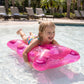Inflatable Pool Float Lounger with Cup Holder Ergonomic Design Durable PVC Water Float for Pool Beach 35.4x22.8in