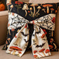 Halloween Throw Pillow Cover with Decorative Bow 18 x 18 Inch