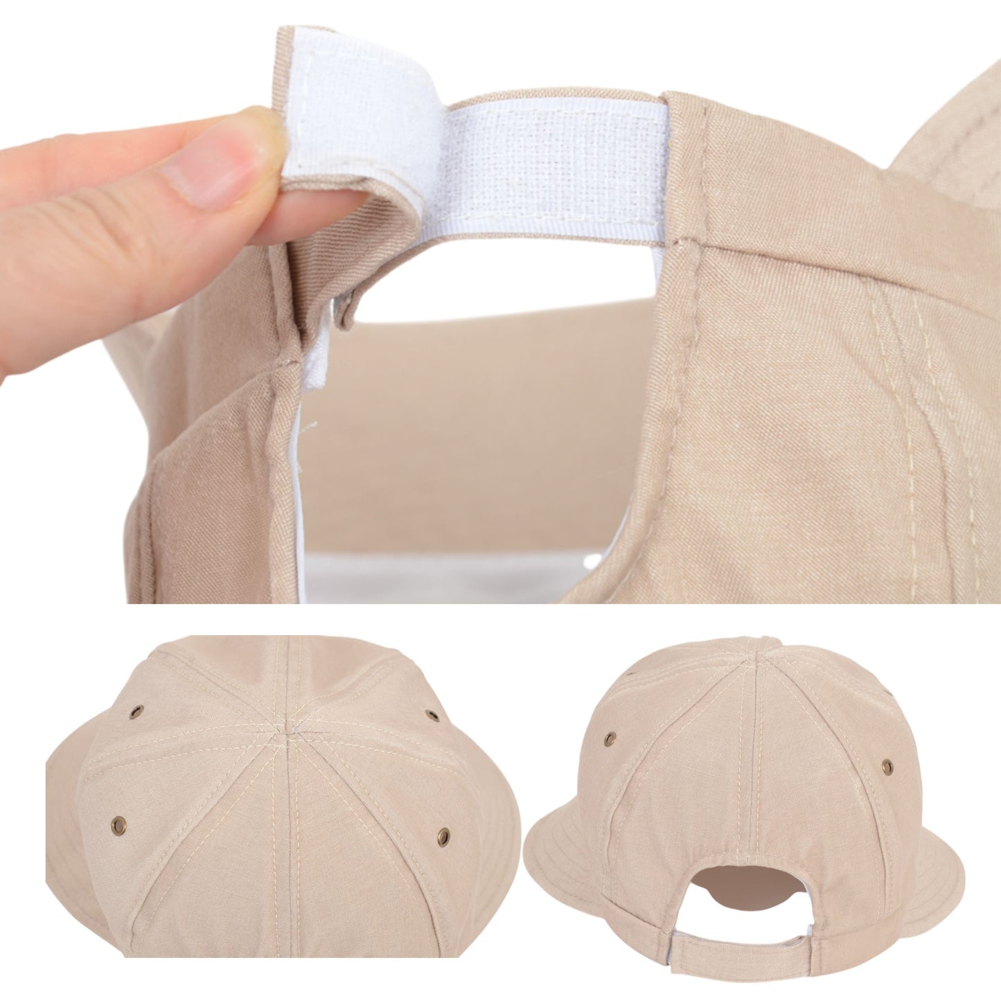 Womens Wide Brim Baseball Cap Bundle with UV Protection Ponytail Hole and Ventilated Eyelets Casual Outdoor Style