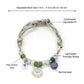 Adjustable Pet Collar with Bell Paw Charm Beaded Necklace Colorful Decorative Collar for Cats and Small Dogs