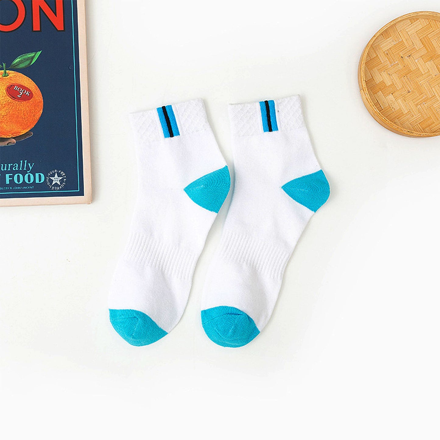 6pk Ankle Athletic Socks - Breathable Cushioned Sports Socks for Running, Gym & Casual Wear