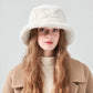 Faux Fur Bucket Hat Soft Plush Winter Casual Fashion Hat