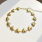 Heart Link Chain Belt with Textured Metal Design and Adjustable Fit 45.5in Valentine