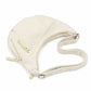 Corduroy Crescent Crossbody Bag with Adjustable Strap and Zip Pockets