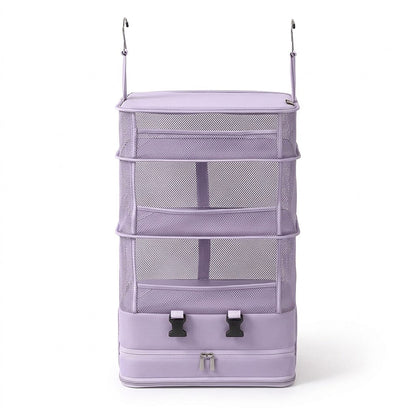 Hanging Travel Packing Organizer with Shelves and Hooks