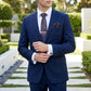Men's Paisley Floral Tie Gift Set with Matching Pocket Square Cufflinks and Silver Tie Clip