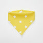 Dog Bandana Scarf Yellow with Black and White Pattern Pet Neck Accessory