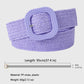 Elegant Straw Belt with Matching Woven Buckle