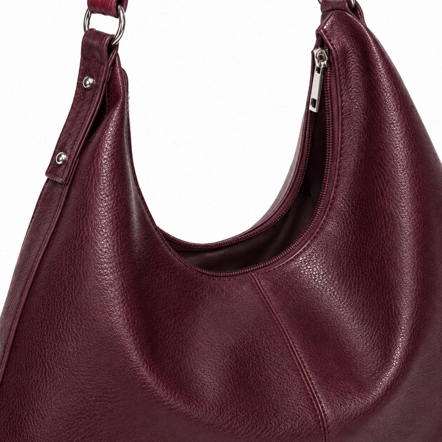 Oversized Slouchy Hobo Shoulder Bag with Adjustable Strap