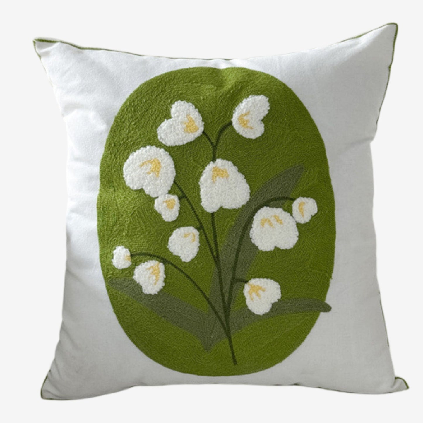 Canvas Decorative Throw Pillow Cover, Plant and Floral Print, 17.7*17.7in Square