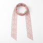 Sheer Lace Skinny Scarf with Scalloped Edges and Long Narrow Neck Tie Design