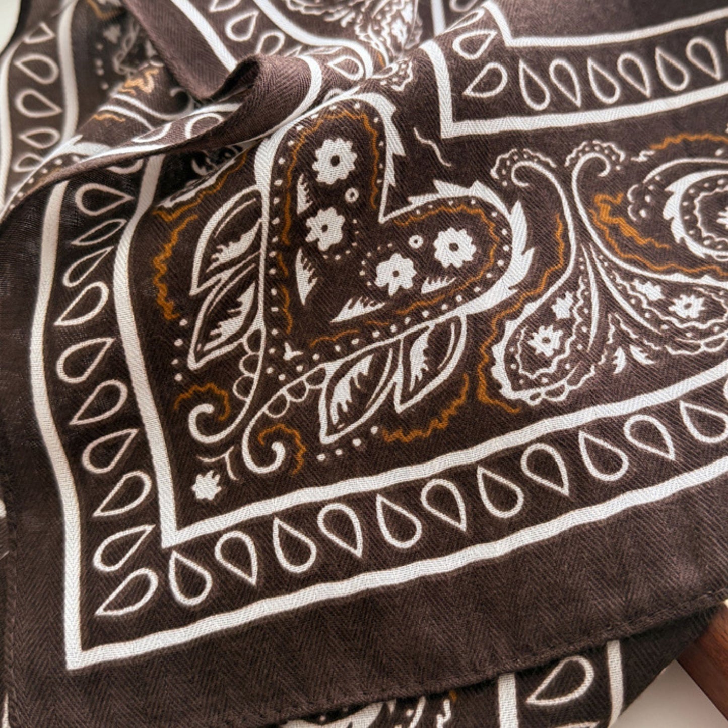 Paisley Print Square Bandana Scarf for Hair Neck and Bag Accessories 26.8¡Á26.8 Inches