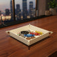 Foldable Desk Organizer Tray Snap Corner Storage Tray for Keys Jewelry Home Office Catchall
