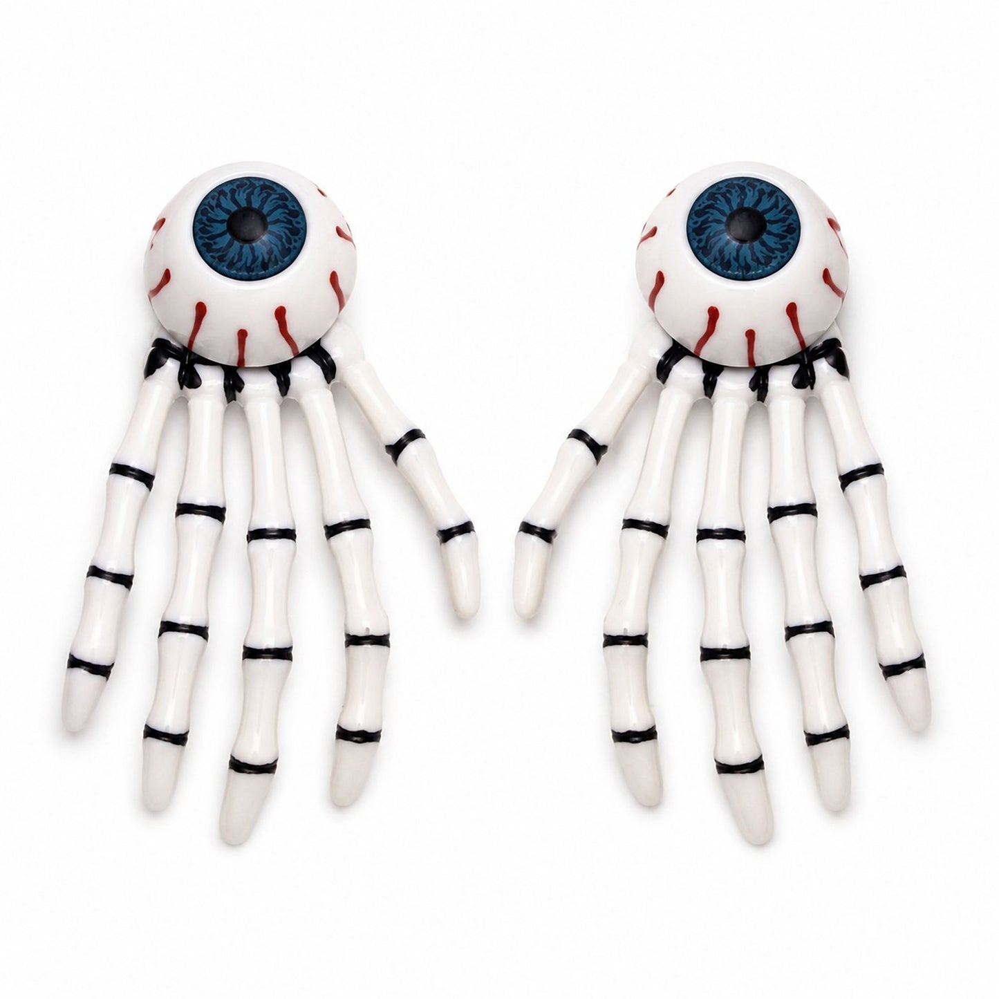 Halloween Skeleton Hand Eyeball Hair Clips 2pc