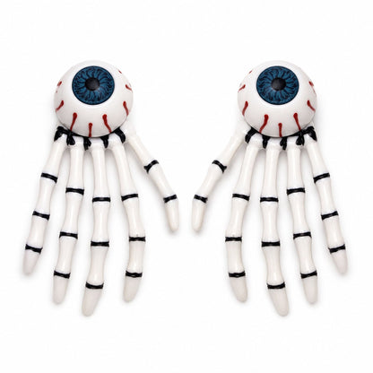 Halloween Skeleton Hand Eyeball Hair Clips 2pc