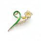Tulip Flower Metal Hair Claw Clip with Enamel Petal and Leaf Detailing