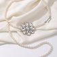 Crystal Floral Pearl Waist Chain Adjustable Elegant Body Belt Glam Floral Inspired Waist Jewelry 47.2in