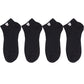 4 Pairs Women's Ankle Mesh Socks with Bear Embroidery Lightweight Breathable Knit and Elastic Cuffs