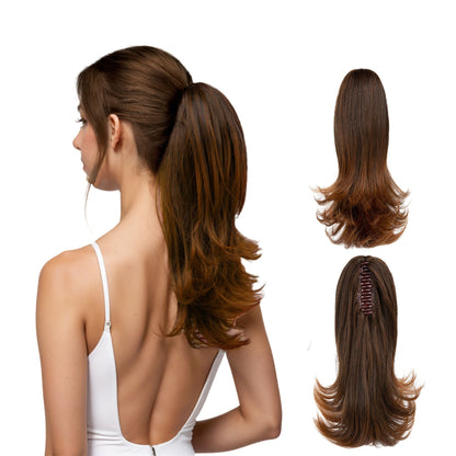 12-Inch Claw Clip Ponytail Extension for Curly Hair-Natural-Looking Longer Ponytail Attachment