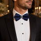 Pre Tied Paisley Bow Tie with Rhinestone Accent for Formal Wear