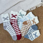 3-Pair Fuzzy Bow Knit Crew Socks Set with Plush Soft Texture, Stretchy Cozy Fabric, and Graphic Bow Pattern for Gifting