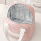 Insulated Lunch Bag with Zip Closure Top Handles and Wipeable Interior for Work School Travel