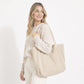 Corduroy Tote Bag Large Capacity Shoulder Bag with Front Pocket