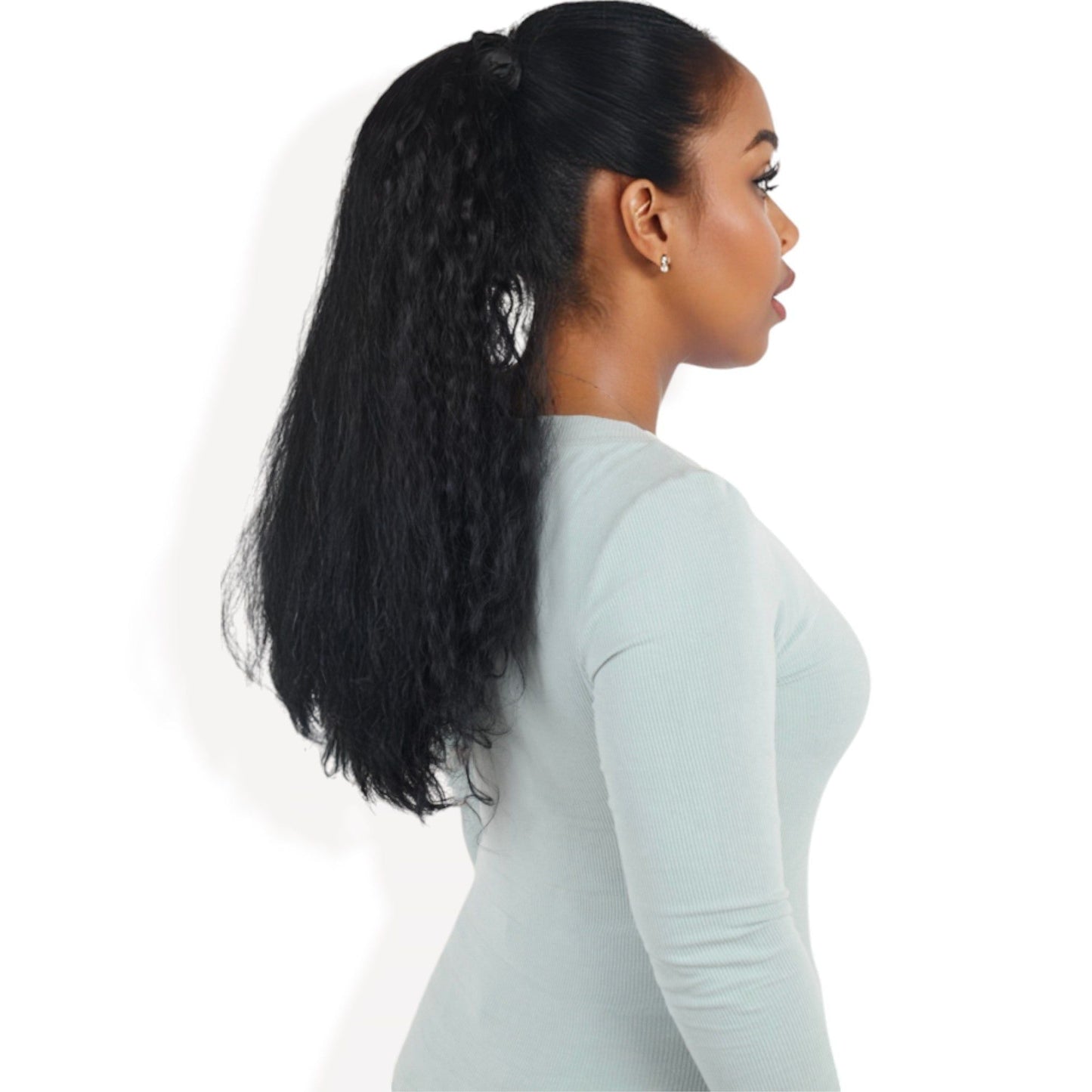 Curly Ponytail Extension Drawstring Ponytail Extension 16 Inch Kinky Curly Pony Tail Hair Extensions Fake Hairpieces Mixed Wine Red