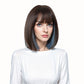 Straight Bob Wig with Bangs for Women Heat-Resistant Synthetic Natural-Looking Short Bob Style Ideal for Daily Wear