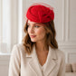 Bow Pillbox Fascinator Hat with Birdcage Veil