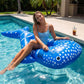 Whale Shark Inflatable Pool Float Lounger with Handles Durable PVC Large Swim Float for Pool Beach Lake 63x29.5in