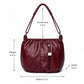 Soft Ruched Faux Leather Shoulder & Crossbody Bag
