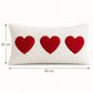 Heart Tufted Decorative Throw Pillow Cover 11.8 x 19.7 in (Single Piece)